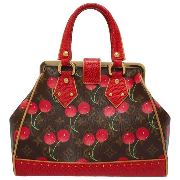 Louis Vuitton Cherry bag Monogram Cerises Lizard Sac Fermoir MM Murakami Exotic - Picture 4 of 16